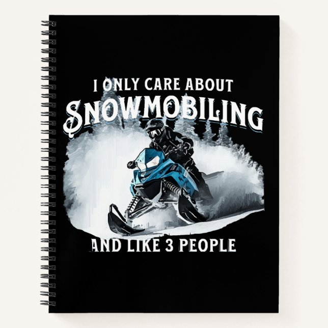 Lustiges Schneemobilfahren Schneemobil  Notizbuch (Vorderseite)