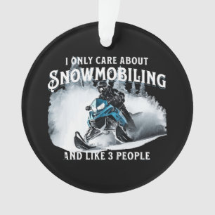 Lustiges Schneemobilfahren Schneemobil Ornament