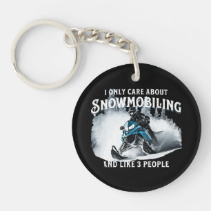 Lustiges Schneemobilfahren Schneemobil Schlüsselanhänger