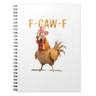 Lustiges schreiendes Huhn F Krächz F Humor Notizblock