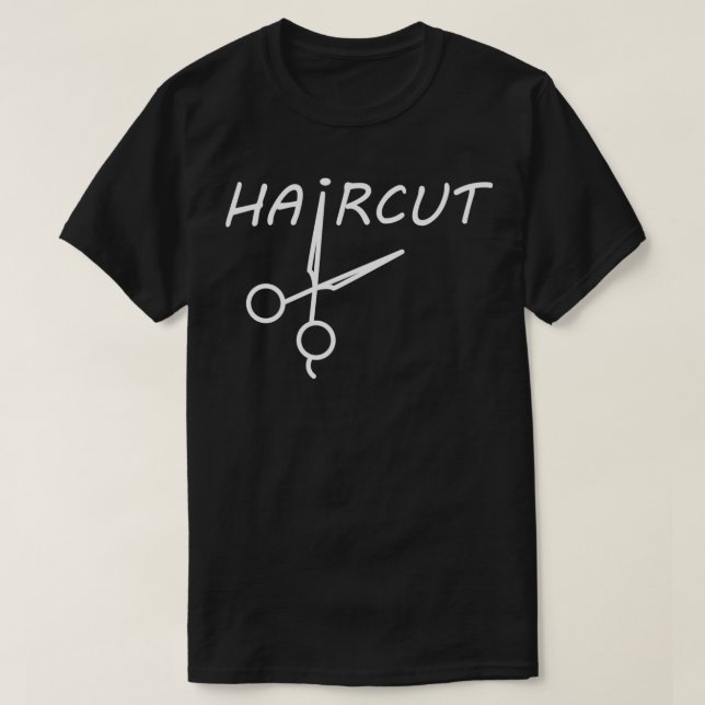 lustiges schwarzes Haarbittshirt Shirts (Design vorne)