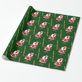 Lustiges schwarzes Heiliges Nicholas 2 Geschenkpapier