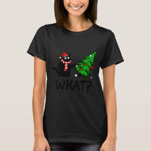 Lustiges Schwarzes-Katzen-Geschenk für Frauen, das T-Shirt