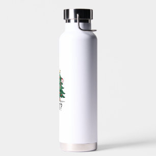 Lustiges schwarzes Katzen-Geschenk schiebt Weihnac Trinkflasche
