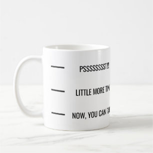 Lustiges schwarzes Textdesign Kaffeetasse