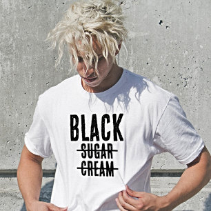 Lustiges Schwarzkaffee-Liebhaber Durchgestrichenes T-Shirt