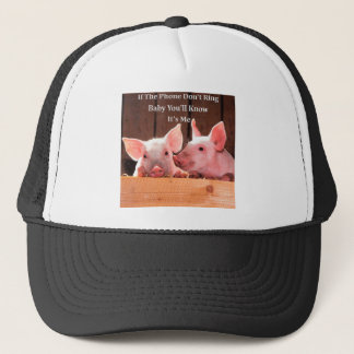 Lustiges Schwein Memes mit lustigen Truckerkappe