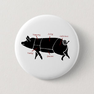 Lustiges Schwein-Metzger-Nomogramm Button