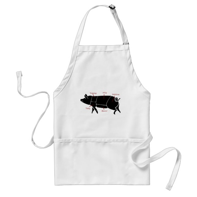 Lustiges Schwein-Metzger-Nomogramm Schürze (Vorne)