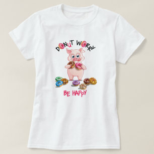 Lustiges Schweine-Donut-Wortspiel-T-Shirt T-Shirt