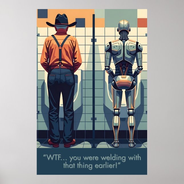 Lustiges Schweißplakat mit Thema Poster (Vorne)
