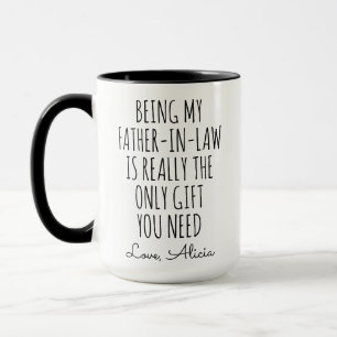 Lustiges Schwiegervater-Geschenk Weihnachten als m Tasse