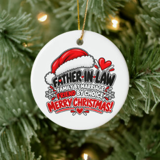 Lustiges Schwiegervater-Weihnachtsgeschenk Familie Keramik Ornament