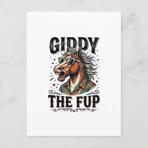Lustiges Schwindel erregendes Fup-Pferd Vintage-St Postkarte