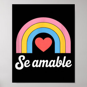 Lustiges se liebenswertes Regenbogen-Herz sagt min Poster