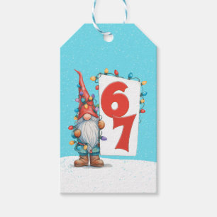 Lustiges Sechs Sieben 67 Kinder Weihnachten Geschenkanhänger