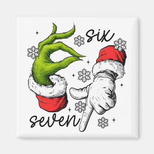Lustiges Sechs Sieben 67 Meme 6 7 Weihnachtselfen Magnet