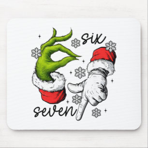 Lustiges Sechs Sieben 67 Meme 6 7 Weihnachtselfen Mousepad