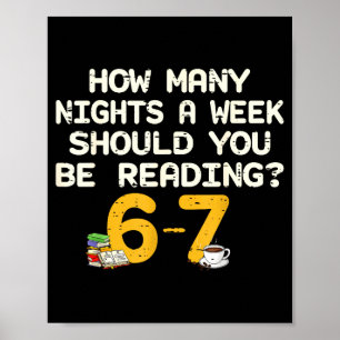 Lustiges Sechs Sieben 67 Meme Buchliebhaber Lesen Poster