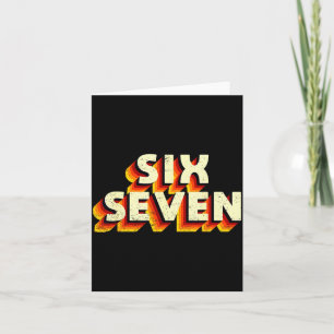 Lustiges Sechs Sieben 6 7 Meme Design  Karte