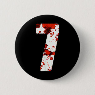 Lustiges Sechs Sieben 6 7 Meme Design Paare Hallow Button