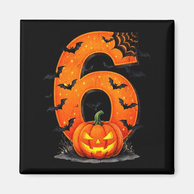 Lustiges Sechs Sieben 6 7 Meme Design Paare Hallow Magnet (Vorne)