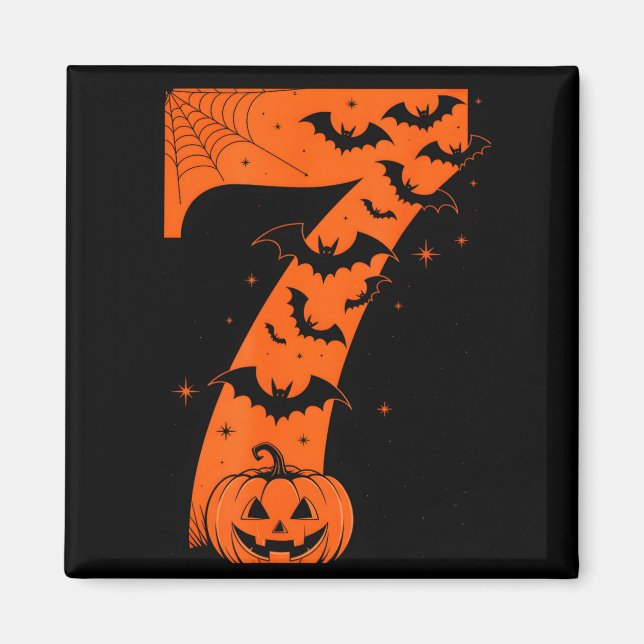 Lustiges Sechs Sieben 6 7 Meme Design Paare Hallow Magnet (Vorne)