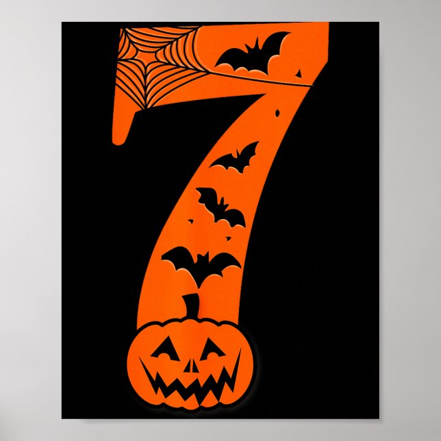 Lustiges Sechs Sieben 6 7 Meme Design Paare Hallow Poster (Vorne)