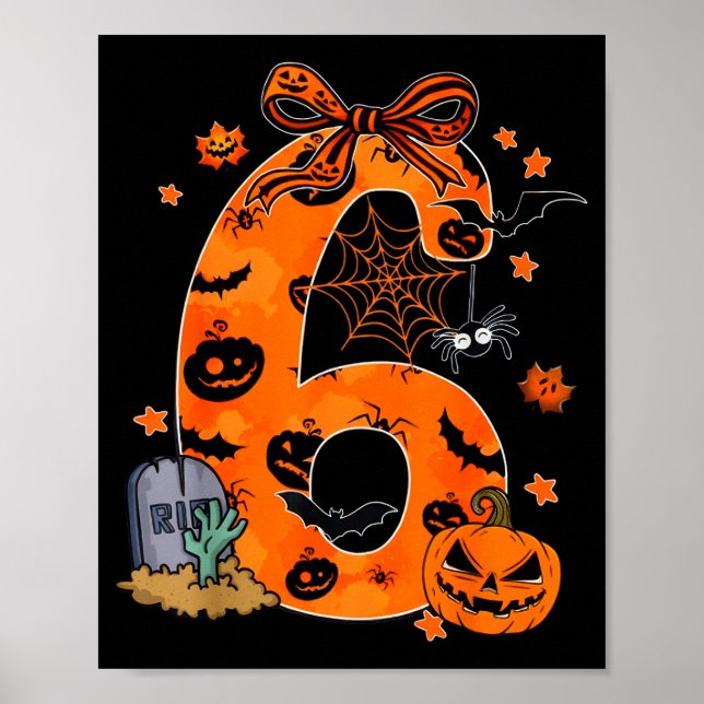 Lustiges Sechs Sieben 6 7 Meme Design Paare Hallow Poster (Vorne)