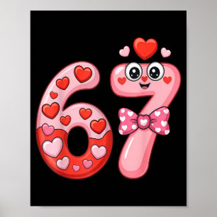 Lustiges Sechs Sieben 6 7 Meme für Männer Frauen K Poster