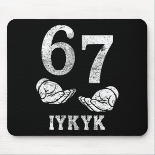 Lustiges sechs sieben 6 7 Meme g alpha Slang wenn Mousepad