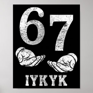 Lustiges sechs sieben 6 7 Meme g alpha Slang wenn  Poster