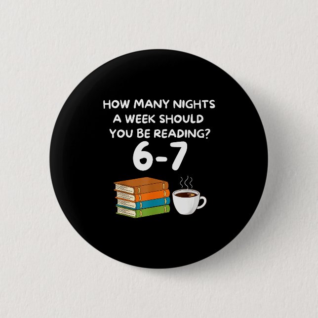 Lustiges Sechs Sieben 6 7 Meme Lehrer Design Lesen Button (Vorderseite)