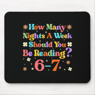 Lustiges Sechs Sieben 6 7 Meme Lehrer Design Lesen Mousepad