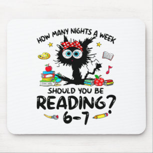 Lustiges Sechs Sieben 6 7 Meme Lehrer Design Lesen Mousepad