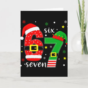 Lustiges Sechs Sieben 6 7 Meme Weihnachten 67 Zahl Karte