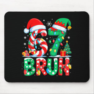 Lustiges Sechs Sieben 6 7 Meme Weihnachten Familie Mousepad