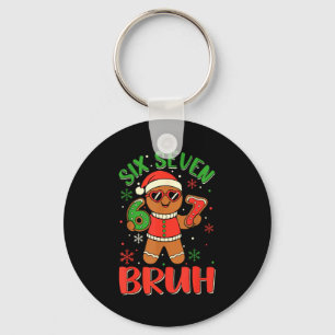 Lustiges Sechs Sieben Bruh Lebkuchen Weihnachtskos Schlüsselanhänger