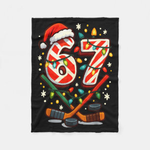 Lustiges Sechs Sieben Weihnachten Eishockey  Fleecedecke