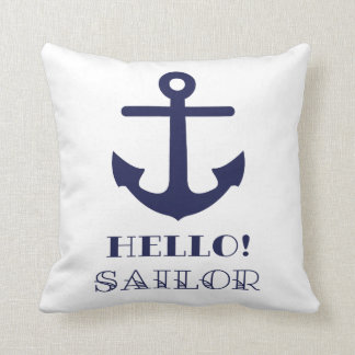 Lustiges Seemann-Geschenk. Seeanker-hallo Seemann Kissen