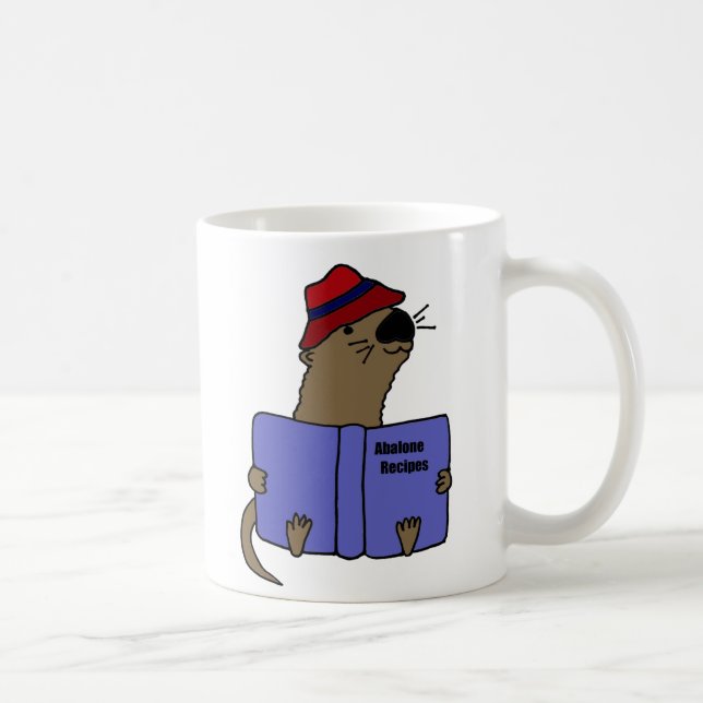 Lustiges Seeotter-Leseohrschnecken-Rezept-Buch Kaffeetasse (Rechts)