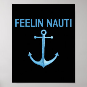 Lustiges Segelboot-T-Shirt-Geschenk für Naughty-Fe Poster