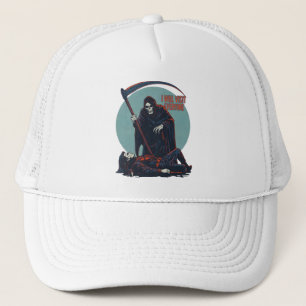 Lustiges Sensenmann-T-Shirt – “Ich werde jeden bes Truckerkappe