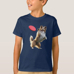 Lustiges Sheltie-Disc-Golf-Kinder-T-Shirt T-Shirt