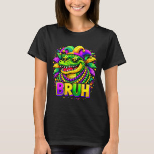 Lustiges Shirt Alligator Bruh Mardi Gras Narr