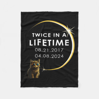 Lustiges Shirt Katze Totale Sonnenfinsternis Zweim Fleecedecke