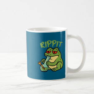 Lustiges Shirt Rippit Kiffer Frosch rauchender Kif Kaffeetasse
