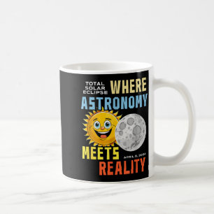Lustiges Shirt Sonnenfinsternis, wo Astronomie auf Kaffeetasse