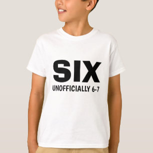 Lustiges Six Inoffiziell 6-7 Geburtstagskind  T-Shirt