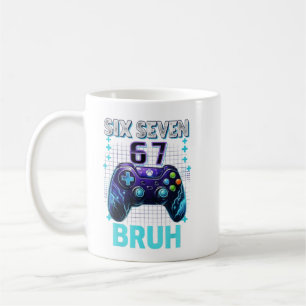 Lustiges Six Seven 67 Bruh Geburtstagsjunge Gamer- Kaffeetasse